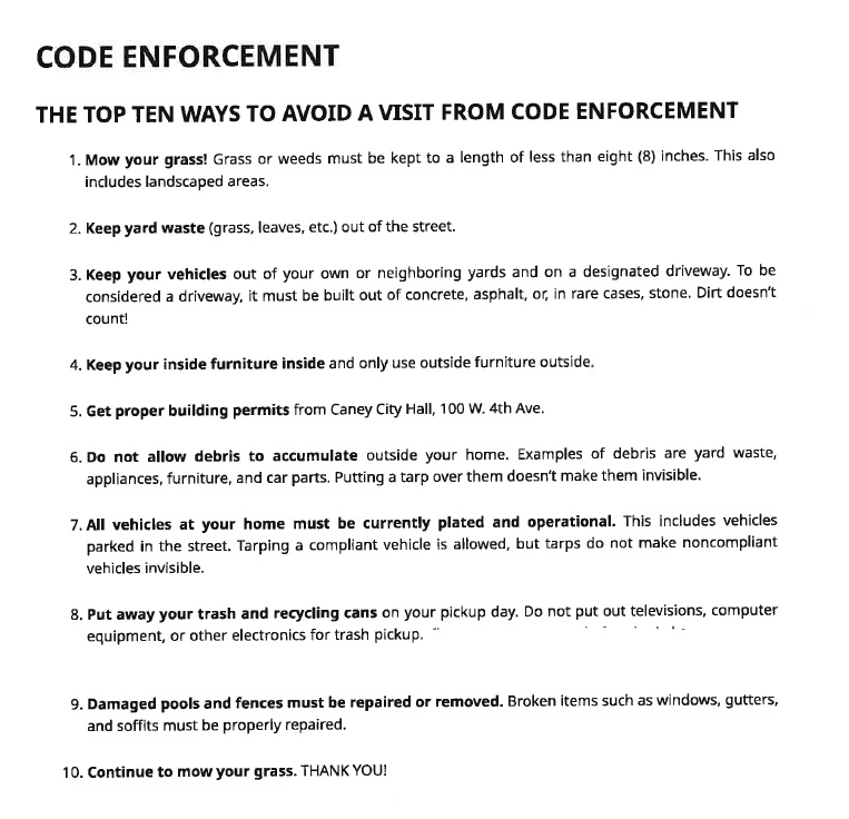 Code Enforcement
